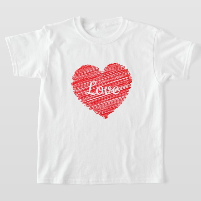 Valentine Heart Girls T - Shirt (Ablage )