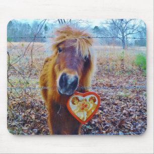 Valentine Heart Horse Mousepad