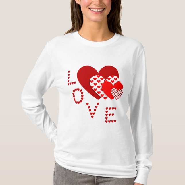 Valentine Heart Liebe T-Shirt (Vorderseite)