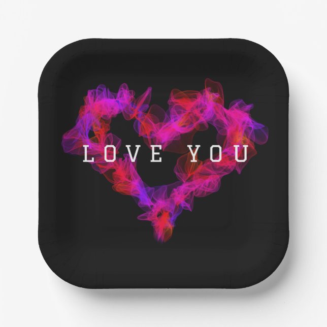 Valentine Heart Paper Tellers Pappteller (Vorderseite)