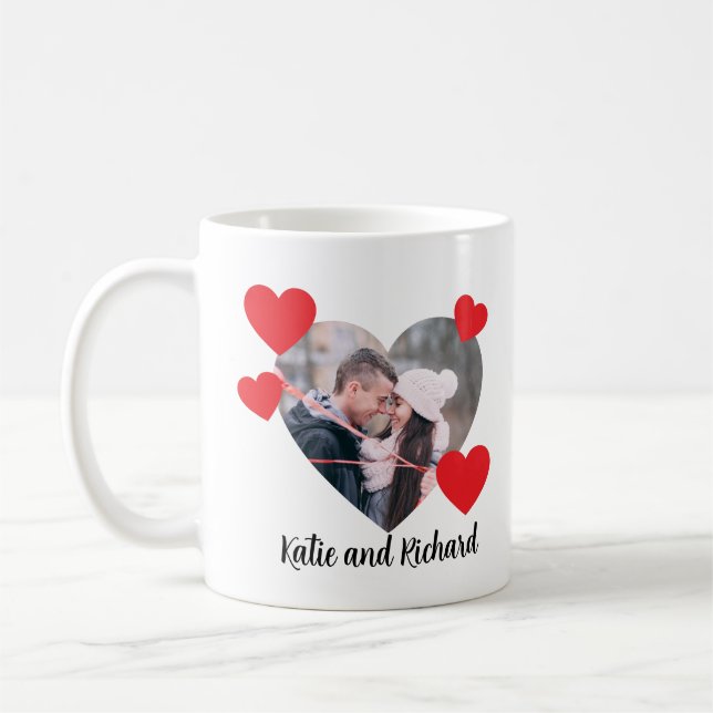 Valentine Heart Personalized Mug Kaffeetasse (Links)