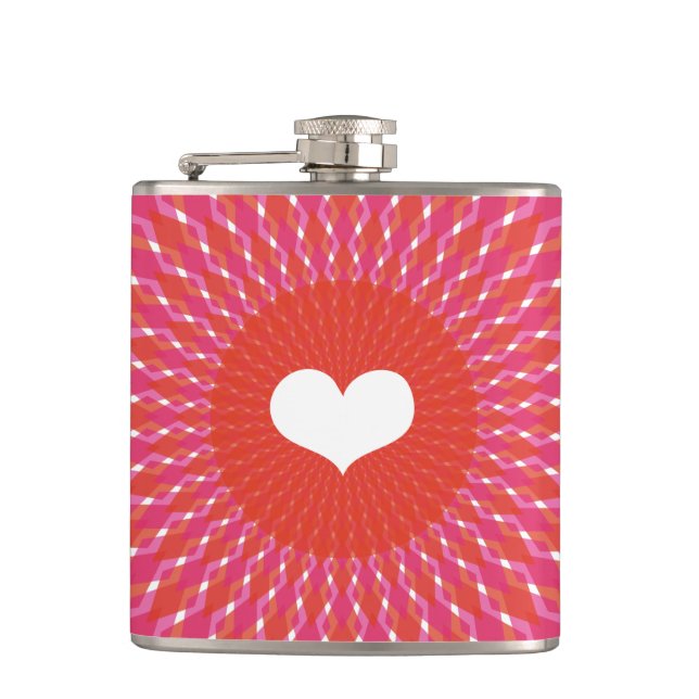 Valentine Heart Pop Flachmann (Vorderseite)