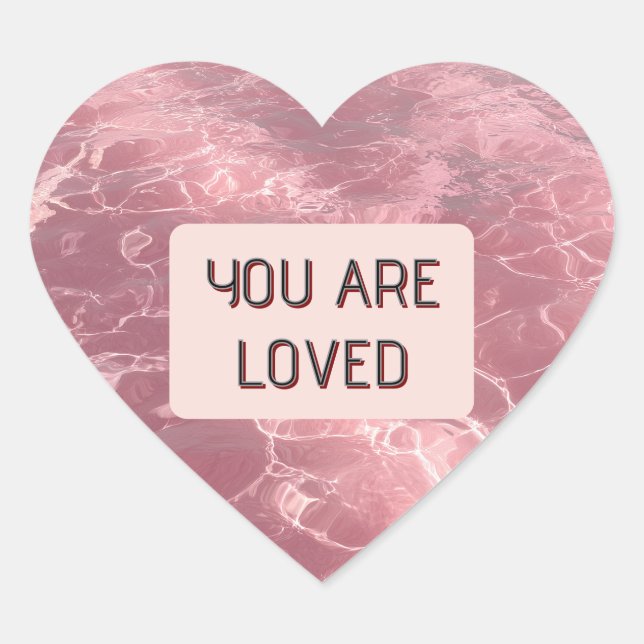 Valentine Heart Sticker Show Someone You Care (Vorderseite)