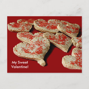 Valentine Heart Sugar Cookies Feiertagspostkarte