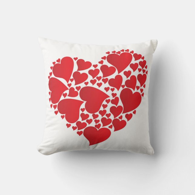 Valentine Heart Throw Kissen (Vorderseite)