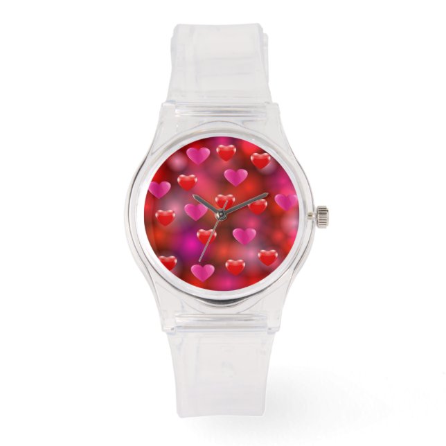 Valentine Hearts Armbanduhr (Vorderseite)