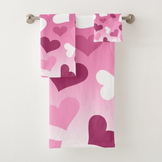Valentine Hearts Badhandtuch Set (Insitu)