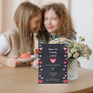 Valentine Hearts Birthday Einladung
