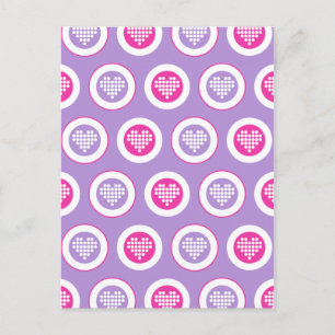 Valentine Hearts Card Feiertagspostkarte