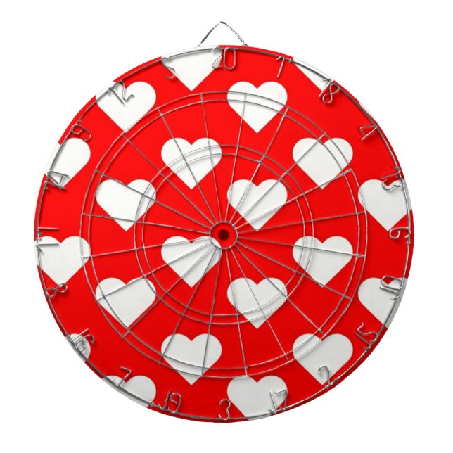 Valentine Hearts Dartscheibe (vorne)