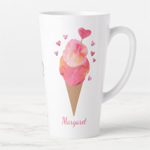 Valentine Hearts Eiscreme-Kegel Süße Kunst Milchtasse