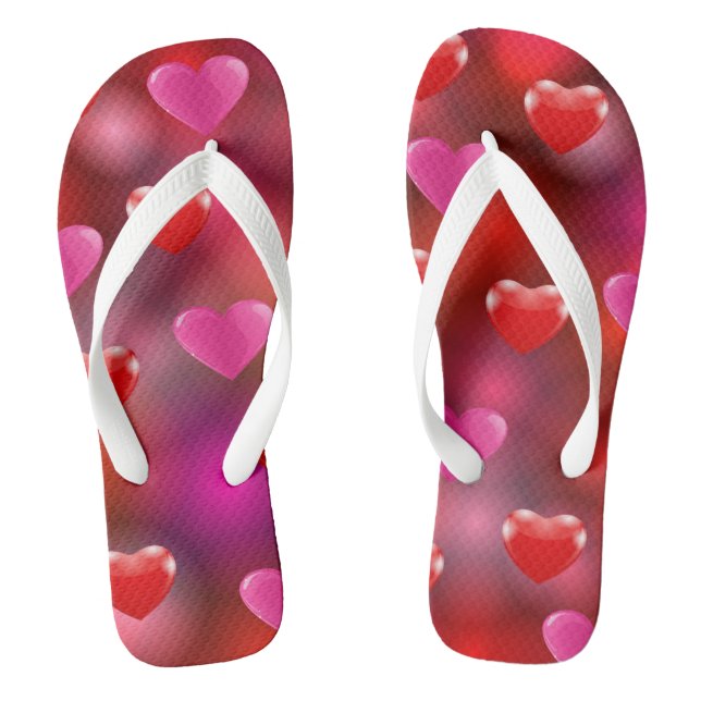 Valentine Hearts Flip Flops (Fußbett)