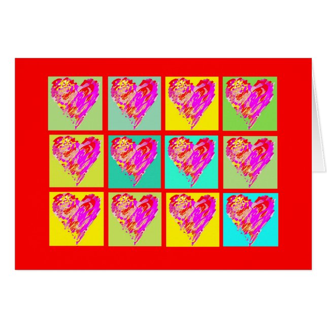 Valentine Hearts, General Liebe oder Romance Card (Vorderseite (Horizontal))