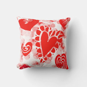Valentine Hearts Holiday Throw Kissen