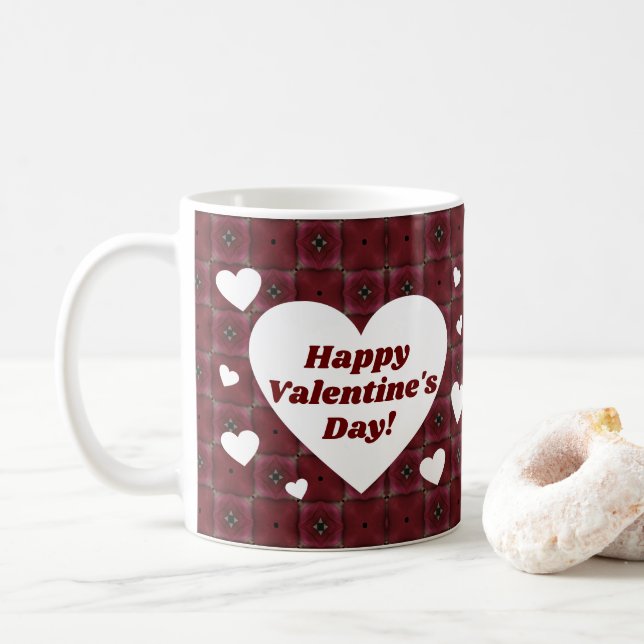 Valentine Hearts Kaffeetasse (Mit Donut)