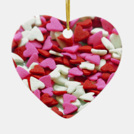Valentine Hearts Keramikornament