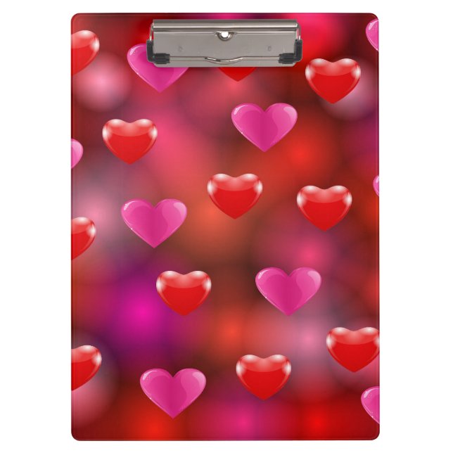 Valentine Hearts Klemmbrett (Vorderseite)