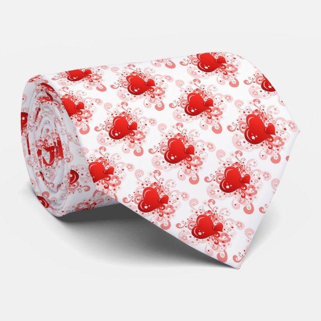 Valentine Hearts Krawatte (Gerollt)