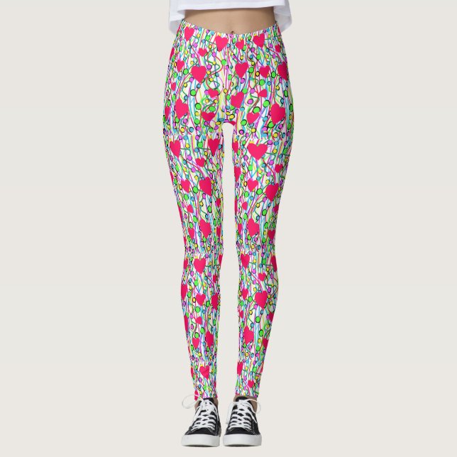 Valentine Hearts Leggings (Vorderseite)