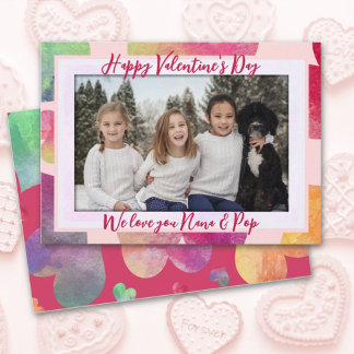 Valentine Hearts Liebe Ihr Großeltern Flachkarte