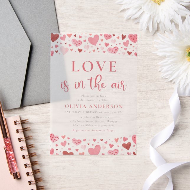 Valentine Hearts Liebe ist in der Luft Brautparty (Hochzeit)