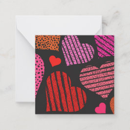 Valentine Hearts Mitteilungskarte
