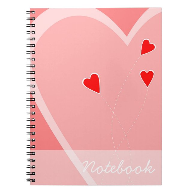 Valentine Hearts Notebook Notizblock (Vorderseite)