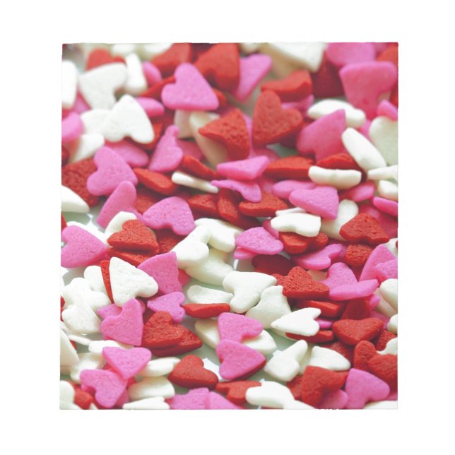Valentine Hearts Notizblock (Vorderseite)