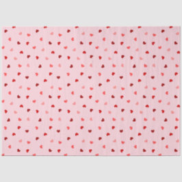 Valentine Hearts on Pink Seidenpapier