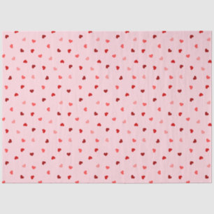 Valentine Hearts on Pink Seidenpapier