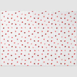 Valentine Hearts on White Seidenpapier
