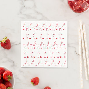 Valentine Hearts Paper Napkin Serviette