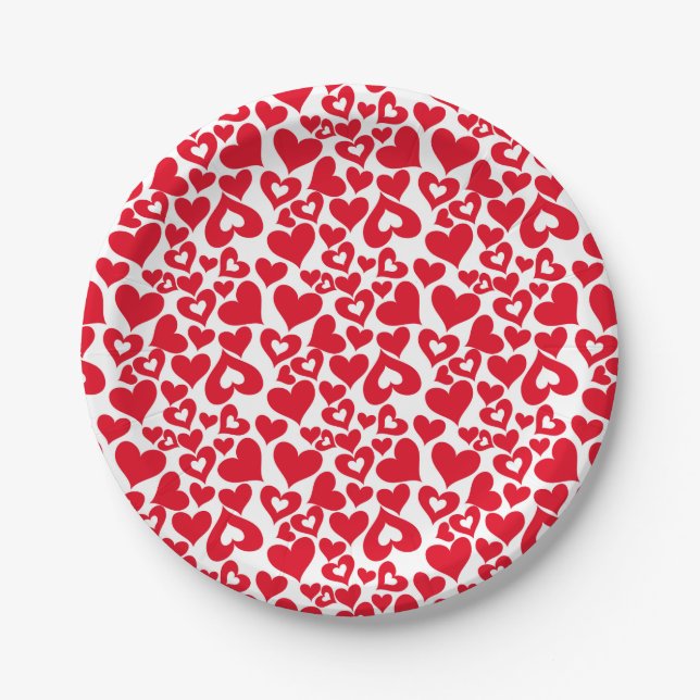Valentine Hearts Paper Tellers Pappteller (Vorderseite)