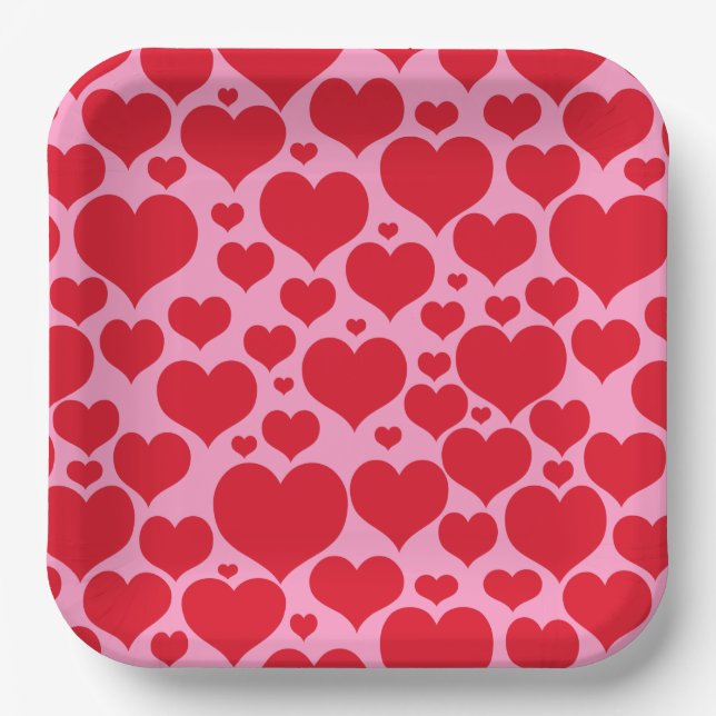 Valentine Hearts Paper Tellers Pappteller (Vorderseite)