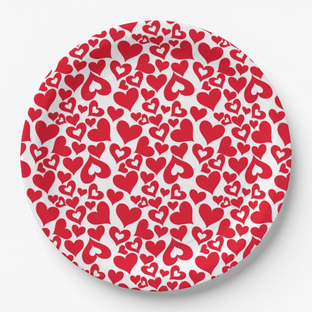 Valentine Hearts Paper Tellers Pappteller (Vorderseite)