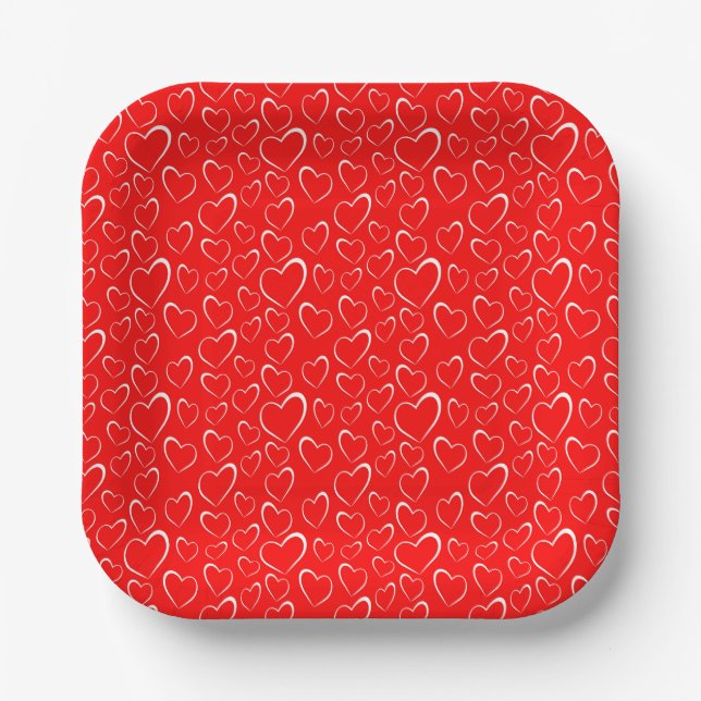 Valentine Hearts Paper Tellers Pappteller (Vorderseite)