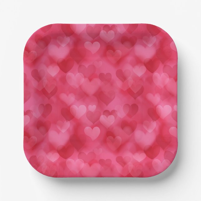 Valentine Hearts Paper Tellers Pappteller (Vorderseite)