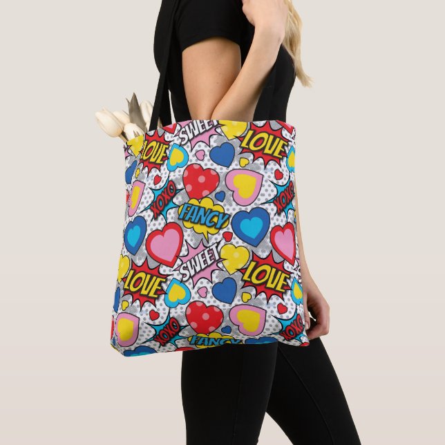 Valentine Hearts Pop Art Tasche (Von Nahem)
