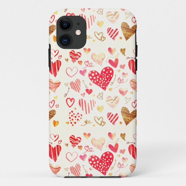 Valentine Hearts Speck Case-Mate iPhone Hülle (Rückseite)