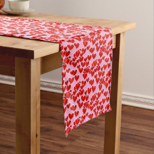 Valentine Hearts Table Runner Kurzer Tischläufer