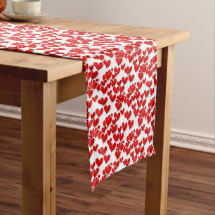 Valentine Hearts Table Runner Kurzer Tischläufer