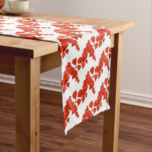 Valentine Hearts Table Runner Kurzer Tischläufer