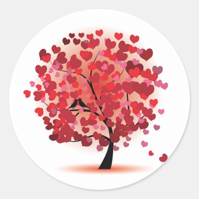 Valentine Hearts Treckers Runder Aufkleber (Vorderseite)