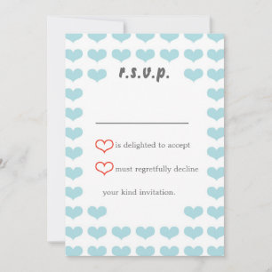 Valentine Hearts UAWG (Red + Sky Blue) Einladung