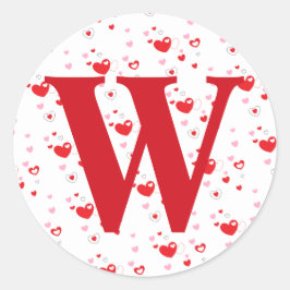 Valentine Hearts Umschlag Stickers mit anfängliche