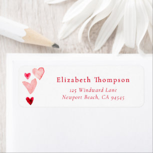 Valentine Hearts Whimsical Art Aquarell
