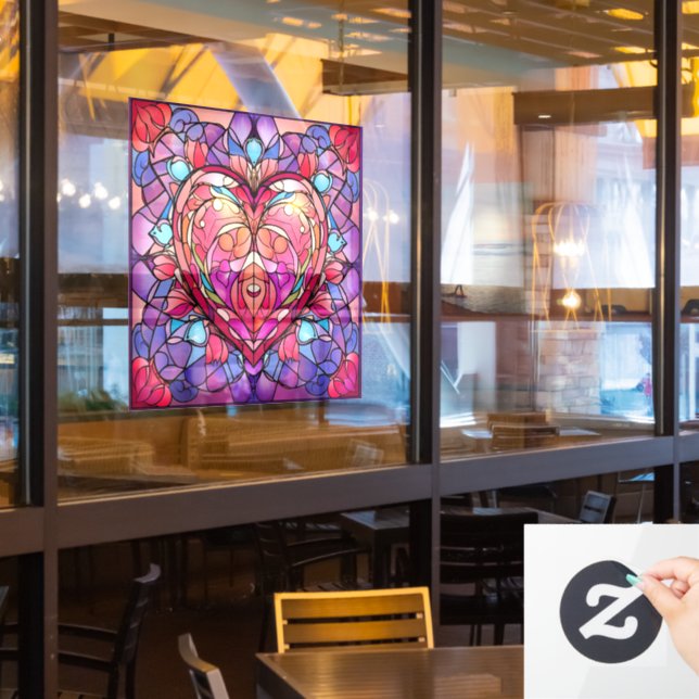 Valentine Hearts Window Clying Fensteraufkleber (Restaurantfenster)