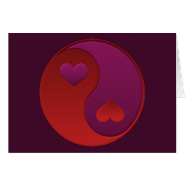 Valentine Hearts Yin Yang (Vorderseite (Horizontal))