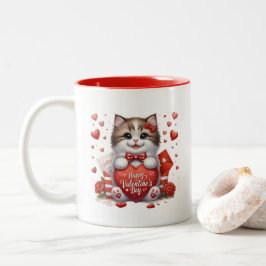 Valentine Hearts  Zweifarbige Tasse