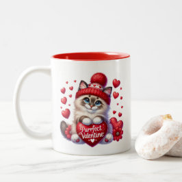 Valentine Hearts  Zweifarbige Tasse